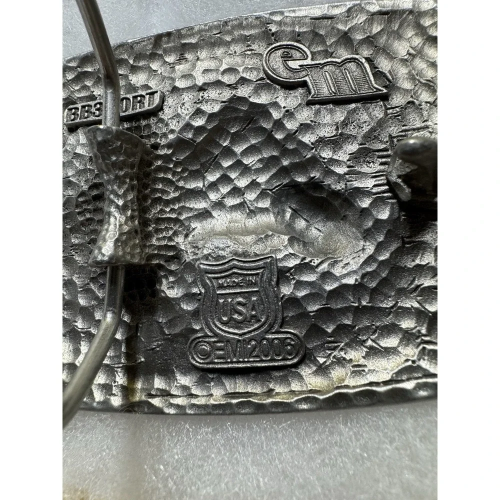 Bergamot Brass Horse Head Belt Buckle‎ BB39 USA Western Pewter
